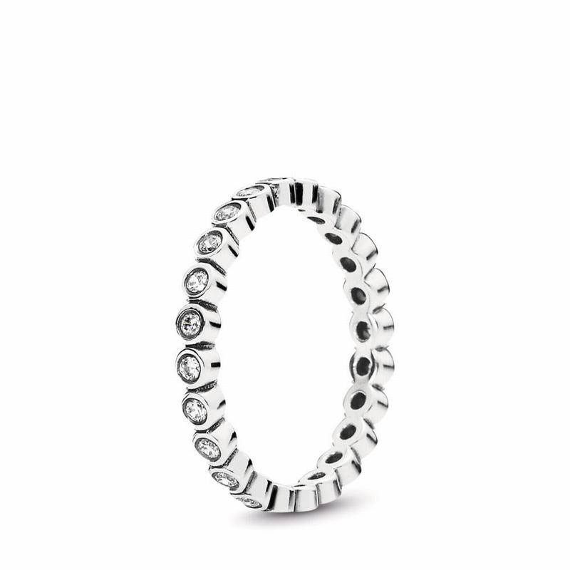 Pandora Allustackable Ring Petite Brilliant Stackable Ring Ireland - Sterling Silver/Cubic Zirconia